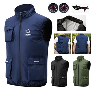 Stand Collar Work Wear Air Fan Cooling Jacket